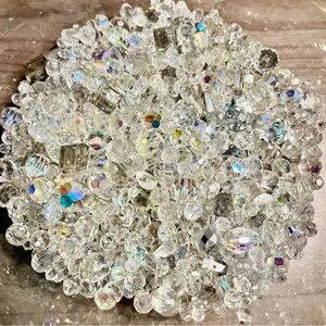 Clear  Crystal glass Bead Mix